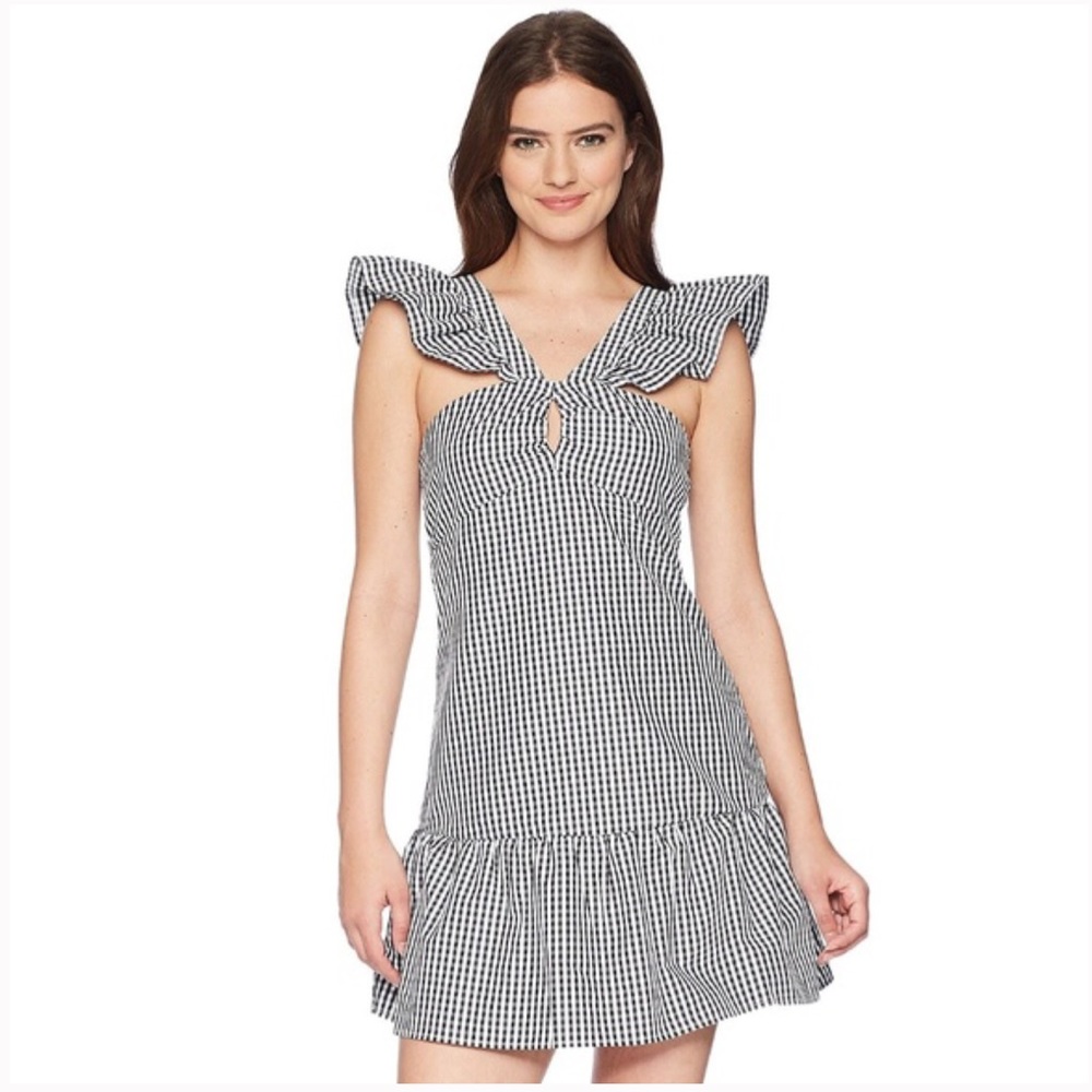 Romeo & Juliet couture ruffle hem gingham dress